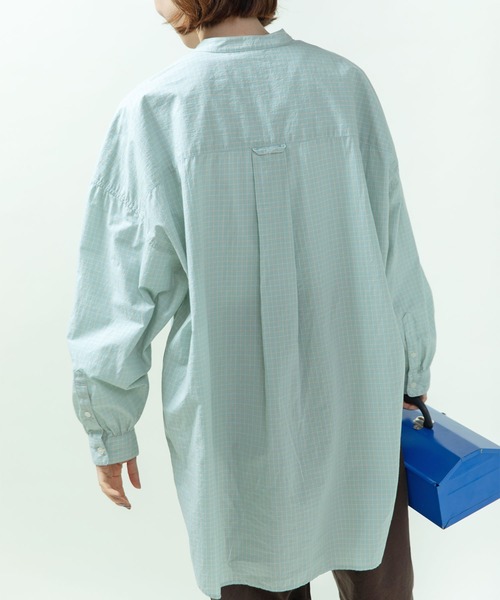 PAR ICI（パーリッシィ）の「【WEB限定カラー】オーガニックマグワッシャー ロング丈シャツ（シャツ/ブラウス・レディース・ネイビー/サックスブルー/ホワイト/グレー・FREE）」の18枚目の写真