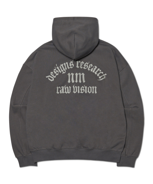 NOMANUAL(NOMANUAL)の「R.V ARCH LOGO HOODED ZIP-UP - CHARCOAL(パーカー・レディース・その他・X-LARGE/SMALL/MEDIUM/LARGE)」の2枚目の写真