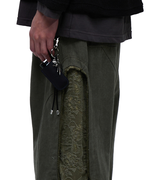 RSSC(アールエスエスシー)の「INCISION JACQUARD MIXED PANTS - KHAKI(その他パンツ・レディース・カーキ・1/2)」の9枚目の写真