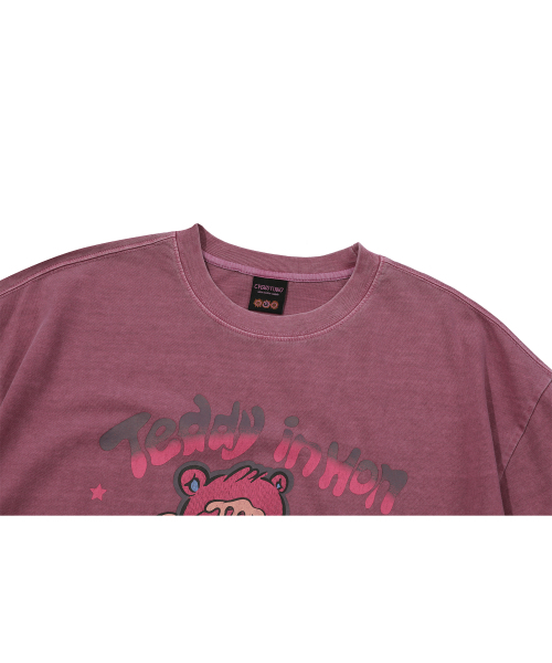 CPGN STUDIO(コンパーニョ)の「ハニーテディ ピグメント 半袖Tシャツ ダスティピンク(Tシャツ/カットソー・レディース・その他・LARGE)」の4枚目の写真