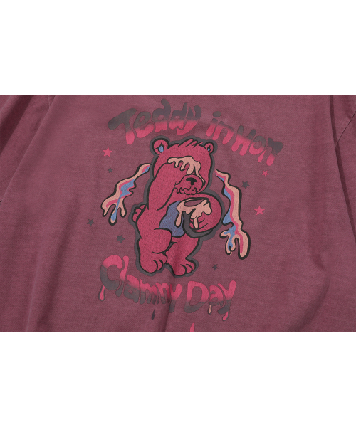CPGN STUDIO(コンパーニョ)の「ハニーテディ ピグメント 半袖Tシャツ ダスティピンク(Tシャツ/カットソー・レディース・その他・LARGE)」の5枚目の写真