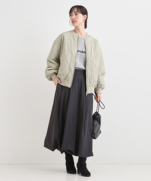 Cutie Blonde（キューティーブロンド）の「モールキルティング中綿ブルゾン（ブルゾン・レディース・オリーブ/ブラック・00）」の9枚目の写真