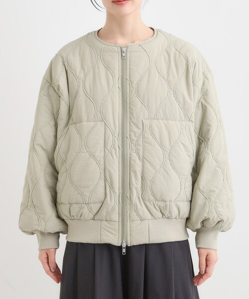 Cutie Blonde（キューティーブロンド）の「モールキルティング中綿ブルゾン（ブルゾン・レディース・オリーブ/ブラック・00）」の11枚目の写真