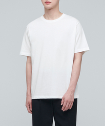 スーピマベーシッククルーネックTシャツ[クリーム]