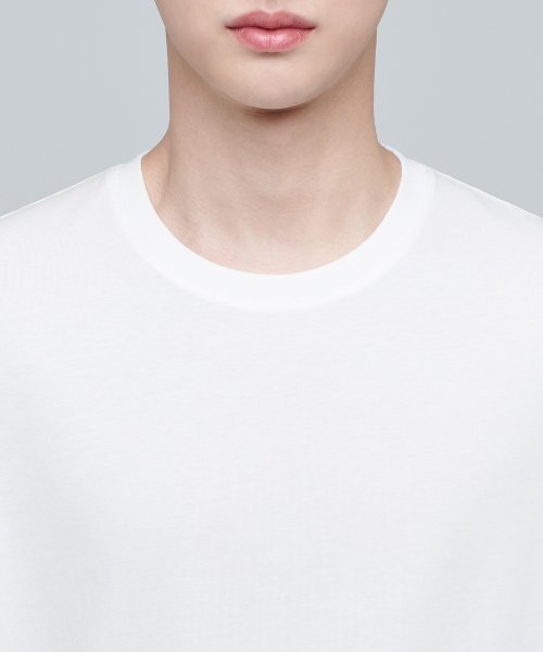 MUSINSA STANDARD（ムシンサスタンダード）の「スーピマベーシッククルーネックTシャツ[クリーム]（Tシャツ/カットソー・メンズ・その他・MEDIUM/LARGE/X-LARGE/XX-LARGE/XXX-LARGE/SMALL）」の4枚目の写真