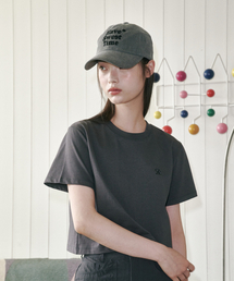 SACロゴオーバーサイズクロップTシャツチャコール4W2311002