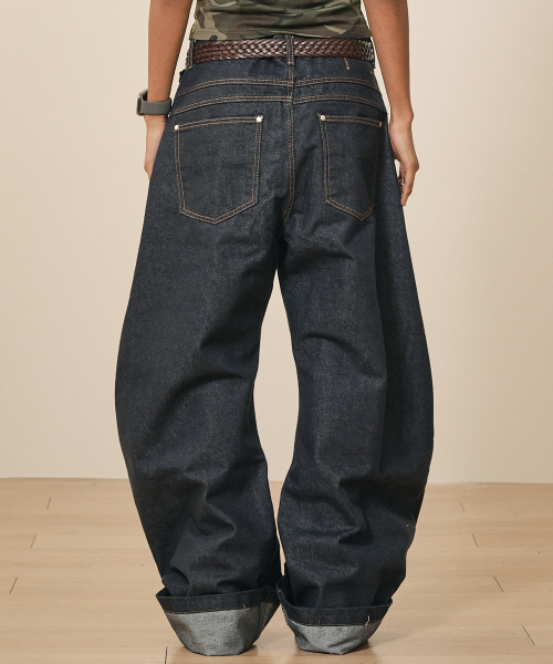 TAKEASY(テイクイージー)の「カーブドJジーンズ(インディゴブルー)(デニムパンツ・メンズ・その他・SMALL/MEDIUM/LARGE/X-LARGE)」の3枚目の写真