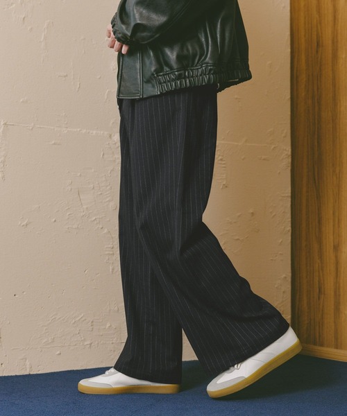 RAGEBLUE（レイジブルー）の「TRストレッチ/ピンストライプワイドパンツ（スラックス・メンズ・ブラウン/ネイビー・MEDIUM/LARGE）」の13枚目の写真