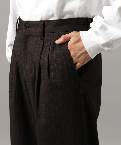 RAGEBLUE（レイジブルー）の「TRストレッチ/ピンストライプワイドパンツ（スラックス・メンズ・ブラウン/ネイビー・MEDIUM/LARGE）」の22枚目の写真
