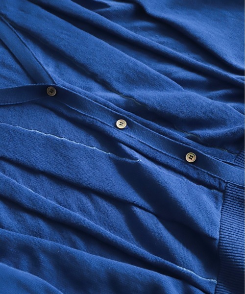 NOMBRE IMPAIR（ノンブルアンペール）の「ハイツイストコットン　タックラインVカーデ（カーディガン/ボレロ・レディース・ブルー/ライトグリーン/ホワイト・FREE）」の13枚目の写真