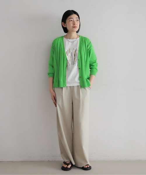 ハイツイストコットン タックラインVカーデ | NOMBRE IMPAIR