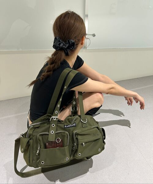 BLACKPURPLE(ブラックパープル)の「オーバーロードカーゴバッグ Overload Cargo Bag_Red(ボストンバッグ・レディース・レッド・FREE)」の7枚目の写真