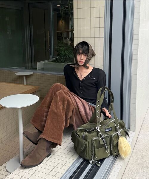 BLACKPURPLE(ブラックパープル)の「オーバーロードカーゴバッグ Overload Cargo Bag_Red(ボストンバッグ・レディース・レッド・FREE)」の16枚目の写真