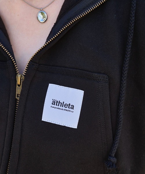 セール】［ athleta ］裏起毛スウェットジップアップフーディ