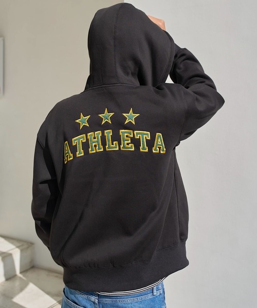 セール】［ athleta ］裏起毛スウェットジップアップフーディ