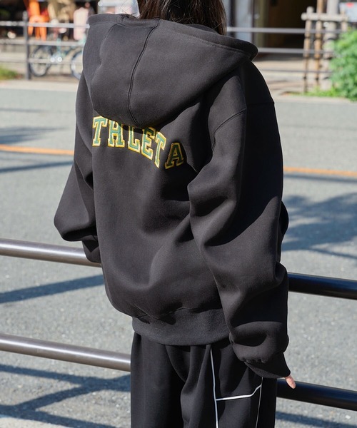 セール】［ athleta ］裏起毛スウェットジップアップフーディ