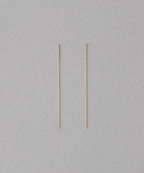 K18YG ミラーカットチェーン ピアス（ピアス（両耳用））｜ete（エテ