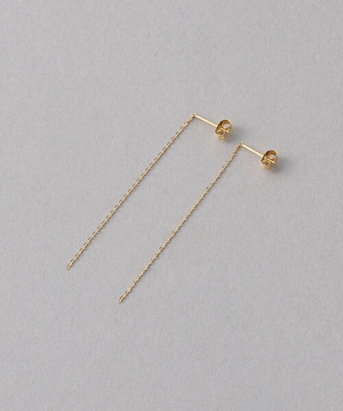 K18YG ミラーカットチェーン ピアス（ピアス（両耳用））｜ete（エテ