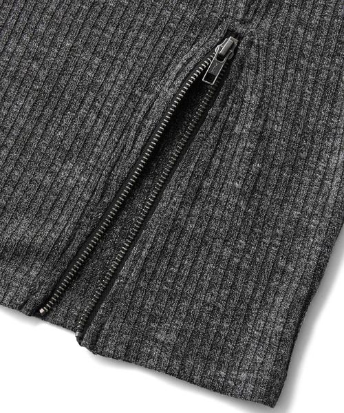 X-girl(エックスガール)の「ZIP HEM COMPACT RIBBED TOP(Tシャツ/カットソー・レディース・ピンク/ブルー/ブラック・ONE SIZE)」の12枚目の写真