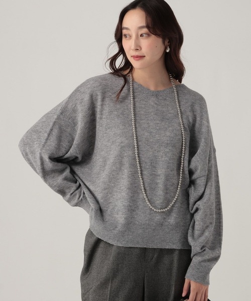 Elura（エルーラ）の「モヘアライクVネックプルオーバー/628845（ニット/セーター・レディース・グレー/ネイビー/ライトピンク・FREE）」の2枚目の写真