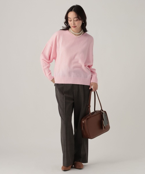 Elura（エルーラ）の「モヘアライクVネックプルオーバー/628845（ニット/セーター・レディース・グレー/ネイビー/ライトピンク・FREE）」の16枚目の写真