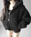 me+em select�i�~�[���Z���N�g�j�́u�y �Qcolor �z�e�f�B�{�A�W�b�v�A�b�v�t�[�f�B�N���b�v�h�R�[�g �^ teddy boa zipup hoodie cropped cat�i���̑��A�E�^�[�j�v�b�u���b�N
