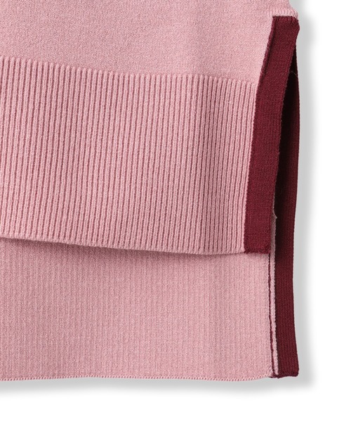 LAUTREAMONT（ロートレアモン）の「【WEB限定】カラー配色ニット≪洗える≫（ニット/セーター・レディース・ダークネイビー/グリーン系その他/ホワイト系その他/ピンク系その他・9号）」の15枚目の写真