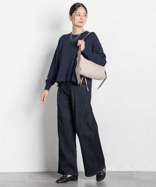 LAUTREAMONT（ロートレアモン）の「【WEB限定】カラー配色ニット≪洗える≫（ニット/セーター・レディース・ダークネイビー/グリーン系その他/ホワイト系その他/ピンク系その他・9号）」の20枚目の写真