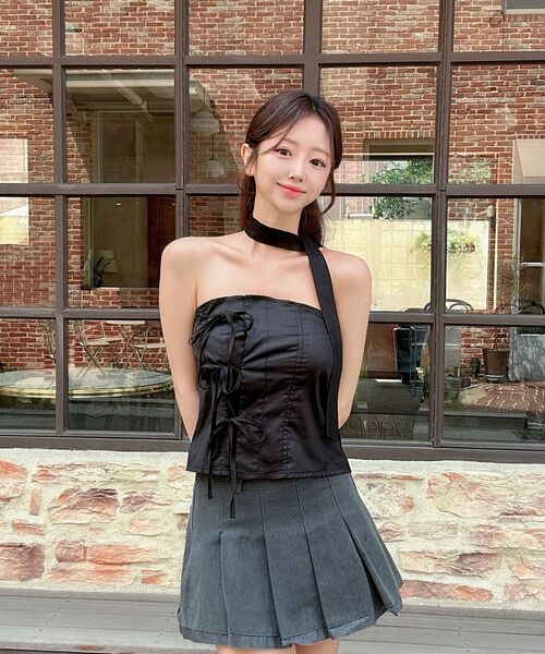 ARI(アリ)の「ELFIN SCARF TOP / BLACK(シャツ/ブラウス・レディース・ブラック・FREE)」の3枚目の写真