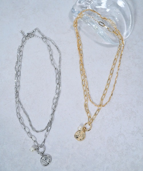 HARE(ハレ)の「2レンパーツツキネックレス(HARE)(ネックレス・レディース・シルバー/ゴールド・FREE)」の3枚目の写真