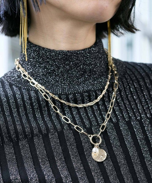 HARE(ハレ)の「2レンパーツツキネックレス(HARE)(ネックレス・レディース・シルバー/ゴールド・FREE)」の9枚目の写真