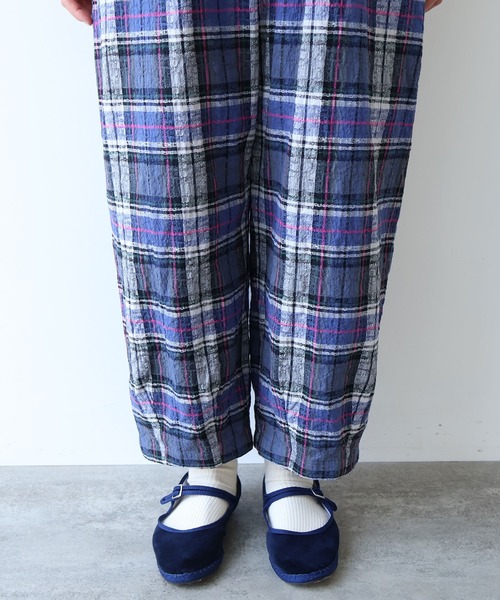 bulle de savon(ビュルデサボン)の「●broken dobby check サロペット(サロペット/オーバーオール・レディース・イエロー/ブルーグレー・FREE)」の18枚目の写真