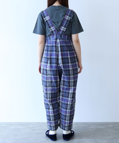 bulle de savon(ビュルデサボン)の「●broken dobby check サロペット(サロペット/オーバーオール・レディース・イエロー/ブルーグレー・FREE)」の20枚目の写真