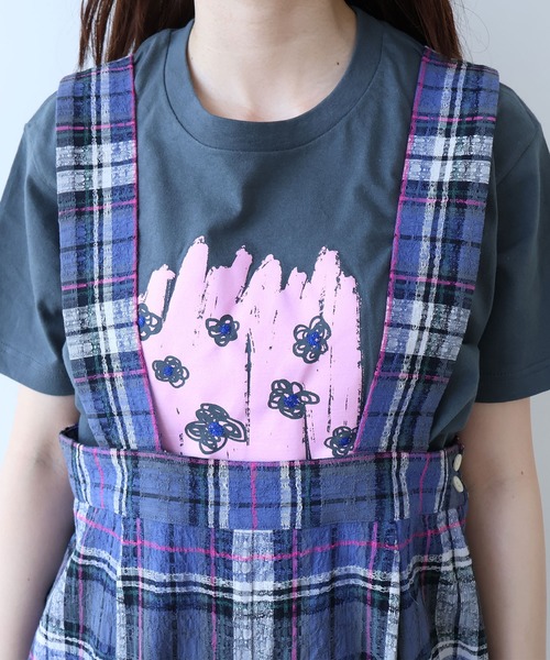 bulle de savon(ビュルデサボン)の「●broken dobby check サロペット(サロペット/オーバーオール・レディース・イエロー/ブルーグレー・FREE)」の17枚目の写真