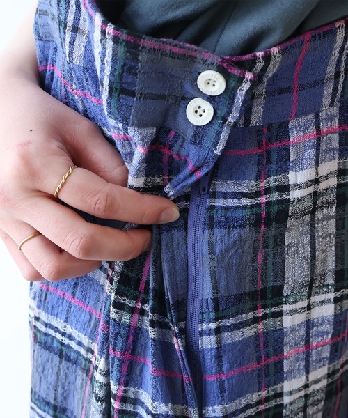 bulle de savon(ビュルデサボン)の「●broken dobby check サロペット(サロペット/オーバーオール・レディース・イエロー/ブルーグレー・FREE)」の14枚目の写真