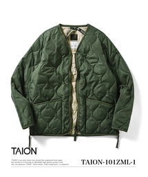 TAION（タイオン）の「【TAION(タイオン)】〈ユニセックス〉ミリタリー Vネックジップ ダウンジャケット（ダウンジャケット/コート）」