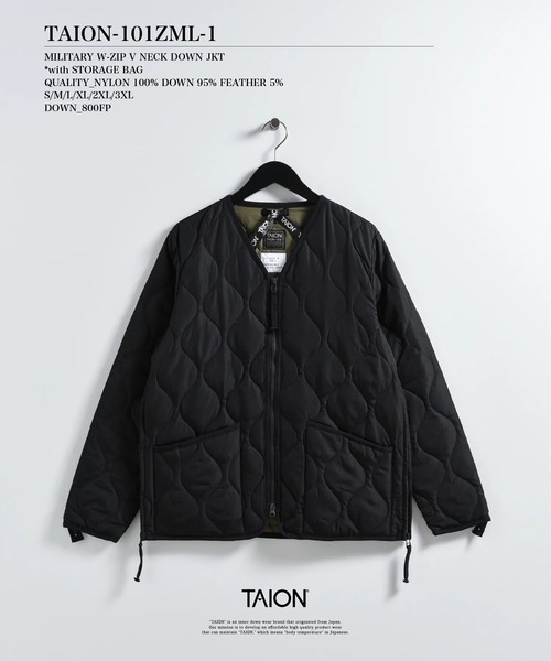 なな【新年度の身支度応】【TAION】コート＆ダウンジャケット ブラック TAION｜タイオンのダウンジャケット/コート（ブラック/黒色系・無地