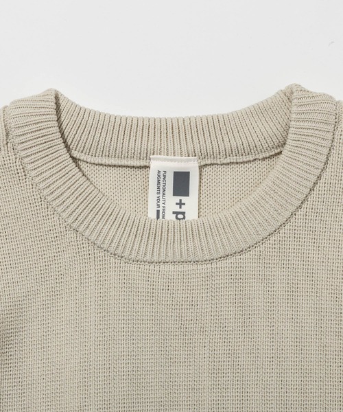 +phenix(プラスフェニックス)の「【WEB・直営店限定】+phenix(プラスフェニックス)HYBRID KNIT LONGSLEEVE PULLOVER ハイブリッド ニット ロングスリーブ プルオーバー(軽量/通気性)(ニット/セーター・メンズ・アイボリー/グレー/ブラック・XL/L/M/S)」の7枚目の写真
