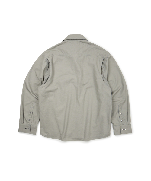 ETCE(イーティーシーイー)の「CURVED COTTON SHIRTS (GRAY)(シャツ/ブラウス・メンズ・その他・MEDIUM/LARGE/X-LARGE)」の2枚目の写真