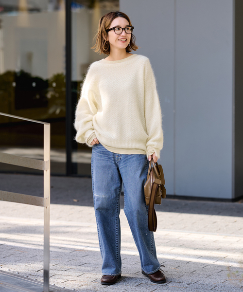 モヘヤmix カノコ柄プルオーバー（ニット/セーター）｜FRAMeWORK