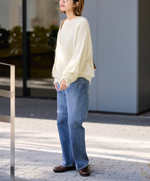 モヘヤmix カノコ柄プルオーバー（ニット/セーター）｜FRAMeWORK