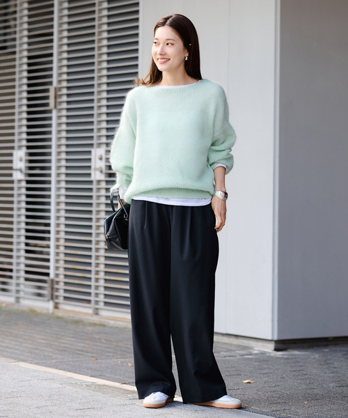 フレームワーク　モヘヤmixカノコ柄プルオーバー モヘヤmix カノコ柄プルオーバー（ニット/セーター）｜FRAMeWORK