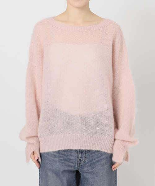 新品FRAMeWORK フレームワーク モヘヤmixカノコ柄プルオーバー ピンク フレームワーク FRAMeWORK ≪予約≫モヘヤmix カノコ柄プルオーバー