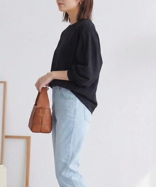 cammie(キャミー)の「クルーネックトップス(Tシャツ/カットソー・レディース・ホワイト/ブラック・M/L)」の10枚目の写真