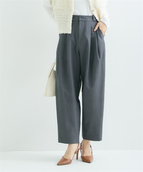 Petitjo（プッチージョ）の「小さいサイズ　ダブルタックテーパードパンツ　低身長さん・小柄女性（その他パンツ・レディース・ブラック/チャコールグレー・PL/PM/PS/PSS）」の19枚目の写真