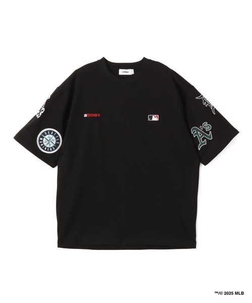 MLB(メジャーリーグベースボール)の「atmos x MLB All Teams Patch SS T-shirt / アトモス x MLB チーム パッチ Tシャツ【SP】(Tシャツ/カットソー・メンズ・ブラック/デザートカモ/グレー・XL/M/L/XXL)」の2枚目の写真