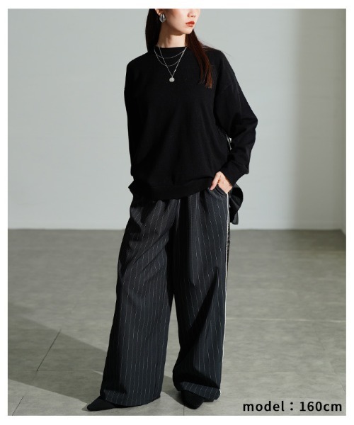 Sawa a la mode(サワアラモード)の「バックチュールニットプルオーバー(ニット/セーター・レディース・ブラック・FREE)」の7枚目の写真
