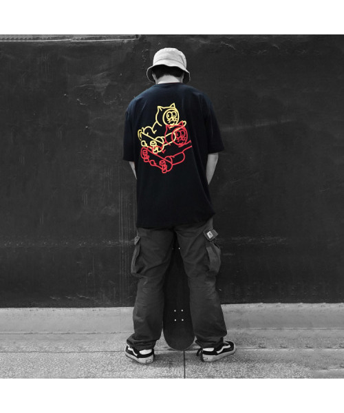 MONOPATIN（モノパティン）の「night light snow-E grab scotchlite t shirt - BKRD（Tシャツ/カットソー・レディース・その他・LARGE/MEDIUM）」の5枚目の写真