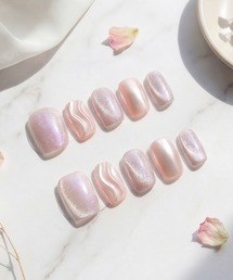 KONVINI（コンビニ）の「【not a nail】水光マグネットデザインショートネイルチップ（ネイルシール/ネイルチップ）」