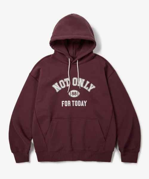 NOT ONLY FOR TODAY（ノットオンリーフォートゥデイ）の「ナンバーボール フードパーカー [バーガンディ]（パーカー・レディース・その他・SMALL/MEDIUM/LARGE/X-LARGE）」の2枚目の写真